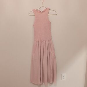 Blu Dahlia Pink Sleeveless  Dress With Side Pockets - Size Small